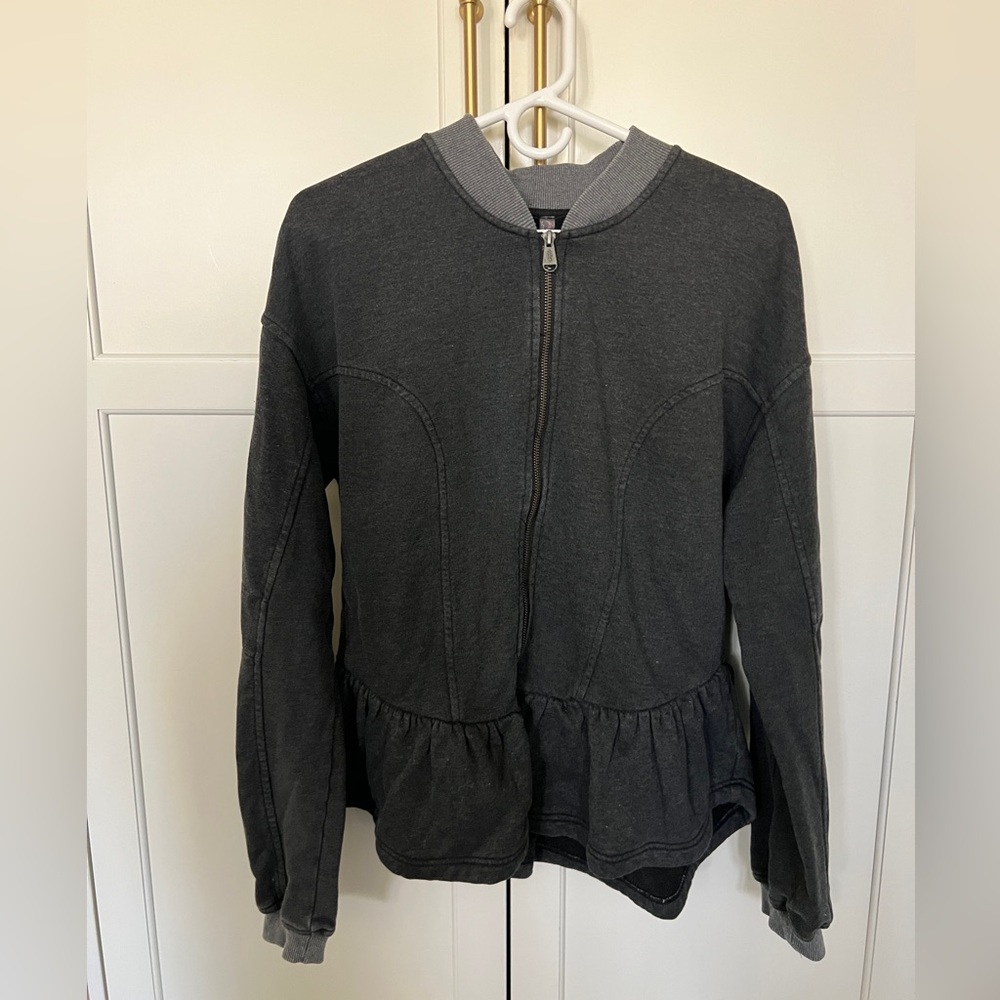 FP Movement by Free People Charcoal  Sweatshirt Jacket